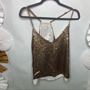 Shilla Gold Sequin Cami